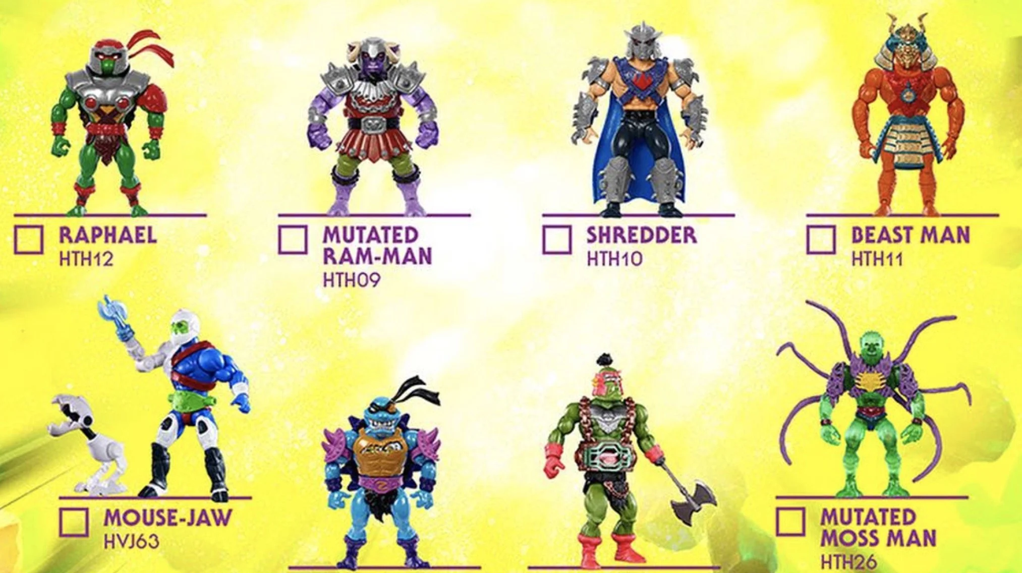 New TURTLES OF GRAYSKULL Action Figures Revealed in Collection Check